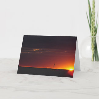De Zonsondergang van de zeilboot Kaart