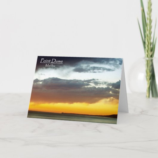 De Zonsondergang van Dume van het punt Kaart (Voorkant)