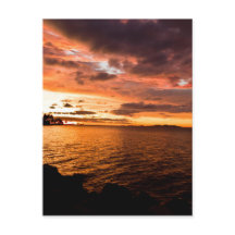 De Zonsondergang van het Eiland van Denaru, Fiji