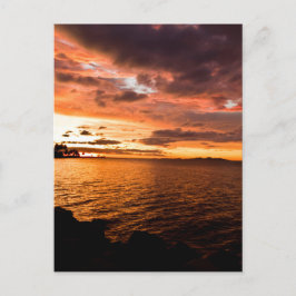 De Zonsondergang van het Eiland van Denaru, Fiji Briefkaart