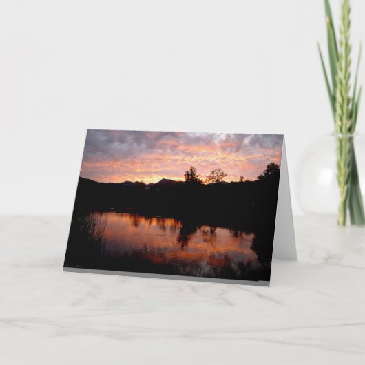 De Zonsondergang van het meer Kaart (Voorkant)