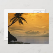 De zonsondergang van het strand briefkaart (Voorkant / Achterkant)