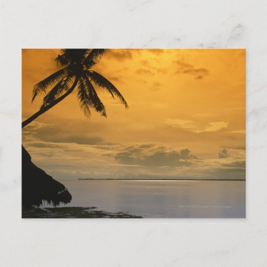 De zonsondergang van het strand briefkaart (Voorkant)