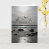 De Zonsondergang van het strand Kaart (Gele Bloem)