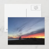 De Zonsondergang van het Strand van de golf Briefkaart (Voorkant / Achterkant)