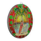 De Zonsondergang van het Strand van Kerstmis Dartbord (Voorkant Links)
