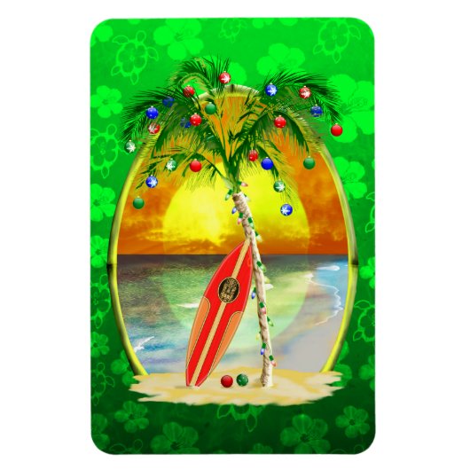De Zonsondergang van het Strand van Kerstmis Magneet (Verticaal)
