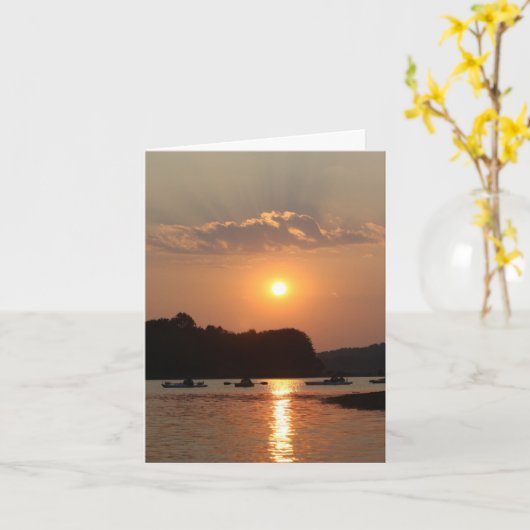 De zonsondergang van Kayaking Kaart (Gele Bloem)