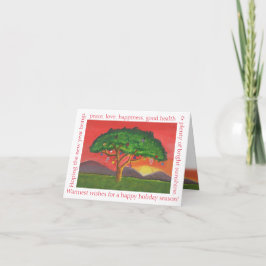 De Zonsondergang van Kerstmis van de acacia Feestdagen Kaart