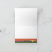 De Zonsondergang van Kerstmis van de acacia Feestdagen Kaart (Binnen)