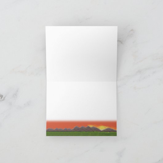 De Zonsondergang van Kerstmis van de acacia Feestdagen Kaart (Binnen)