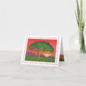 De Zonsondergang van Kerstmis van de acacia Feestdagen Kaart (Voorkant)