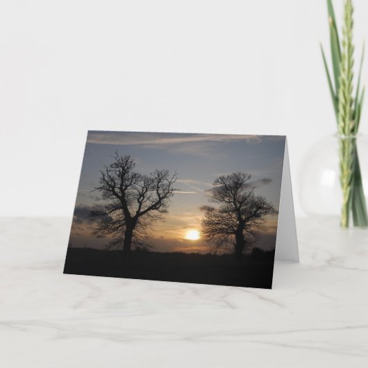 De Zonsondergang van Lincolnshire Feestdagen Kaart (Voorkant)