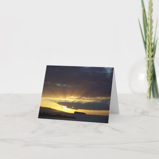 De Zonsondergang van Maui Kaart (Voorkant)