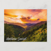 De Zonsondergang van Montana over de Vallei van de Briefkaart (Voorkant)