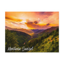 De Zonsondergang van Montana over de Vallei van de