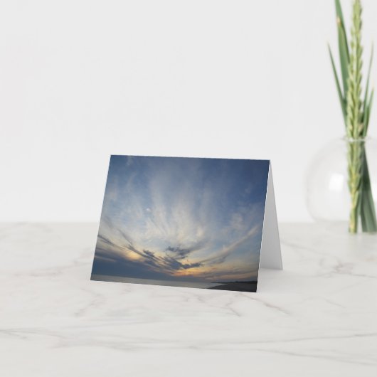 De Zonsondergang van Nantucket Kaart (Voorkant)