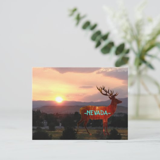De Zonsondergang van Nevada Briefkaart (Staand voorkant)