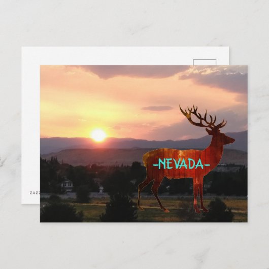 De Zonsondergang van Nevada Briefkaart (Voorkant / Achterkant)