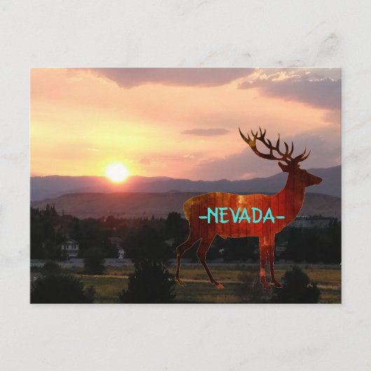 De Zonsondergang van Nevada Briefkaart (Voorkant)