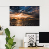 De zonsondergang van Noord-zee fotoprint. Alesund, Poster (Thuiskantoor)