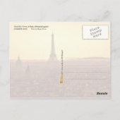De Zonsondergang van Parijs met de Toren van Briefkaart (Achterkant)