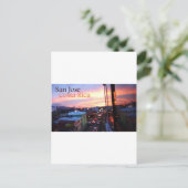 De Zonsondergang van San Jose Costa Rica Briefkaart (Staand voorkant)
