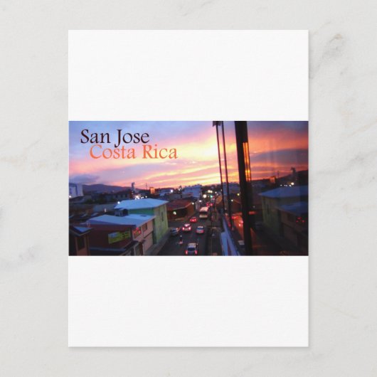 De Zonsondergang van San Jose Costa Rica Briefkaart (Voorkant)