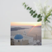 De Zonsondergang van Santorini Briefkaart (Staand voorkant)
