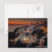 De Zonsondergang van Santorini, Griekenland Briefkaart (Voorkant / Achterkant)