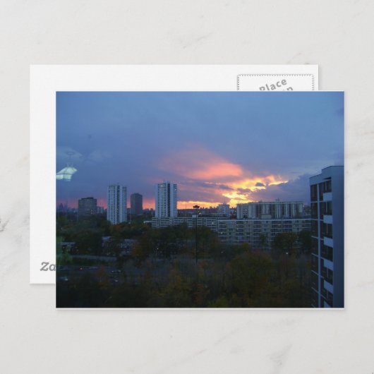 De Zonsondergang van Toronto Briefkaart (Voorkant / Achterkant)