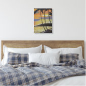De Zonsondergang van Tropisch Scène canvas kunst (Insitu (Slaapkamer))