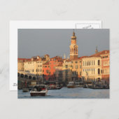 De Zonsondergang van Venetië bij dichtbij het Briefkaart (Voorkant / Achterkant)