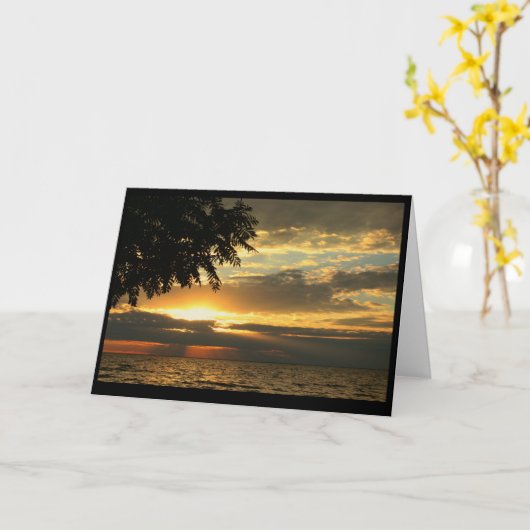 De Zonsondergang van Winnebago van het meer Kaart (Gele Bloem)