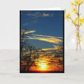 De Zonsondergang van Winnebago van het meer Om het Kaart (Gele Bloem)