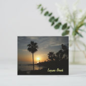 De zonsondergangbriefkaart van het Laguna Beach Briefkaart (Staand voorkant)