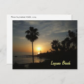 De zonsondergangbriefkaart van het Laguna Beach Briefkaart (Voorkant / Achterkant)
