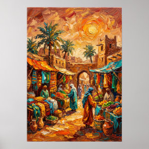 De Zonsondergangstuin van de Heilige Wortels Wandk Poster