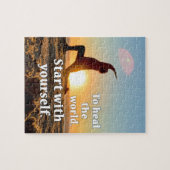 de zonsopgang op het strand te helderen legpuzzel (Horizontaal)