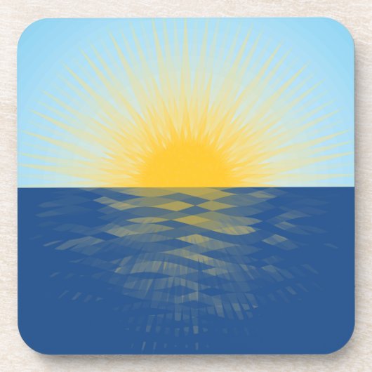 De zonsopgang over de Nieuwe Begin van de Oceaan Bier Onderzetter (Voorkant)