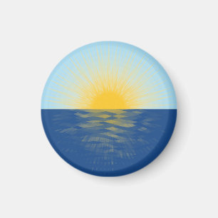 De zonsopgang over de Nieuwe Begin van de Oceaan Magneet