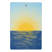 De zonsopgang over de Nieuwe Begin van de Oceaan Mini Klembord (Achterkant)