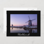 De zonsopgang over het briefkaart van de zwarte wi (Voorkant / Achterkant)