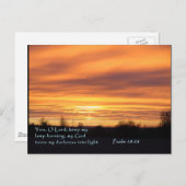 De Zonsopgang van het 18:28 van de psalm Briefkaart (Voorkant / Achterkant)