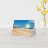 De Zonsopgang van het strand - notecard Kaart (Gele Bloem)