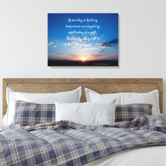 De zonsopgang vandaag is een schitterende Inspirer Canvas Afdruk (Insitu (Slaapkamer))
