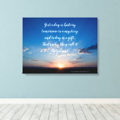 De zonsopgang vandaag is een schitterende Inspirer Canvas Afdruk (Insitu (Houten vloer))