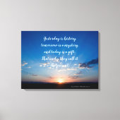 De zonsopgang vandaag is een schitterende Inspirer Canvas Afdruk (Voorkant)