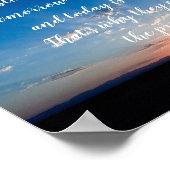 De zonsopgang vandaag is een schitterende Inspirer Poster (Hoek)