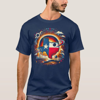 De Zonsverduistering van Texas 2024 Sterrennacht Z T-shirt